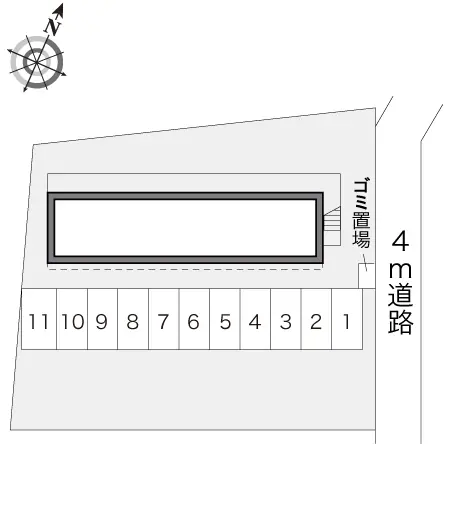 ★手数料０円★千葉市若葉区加曽利町　月極駐車場（LP）